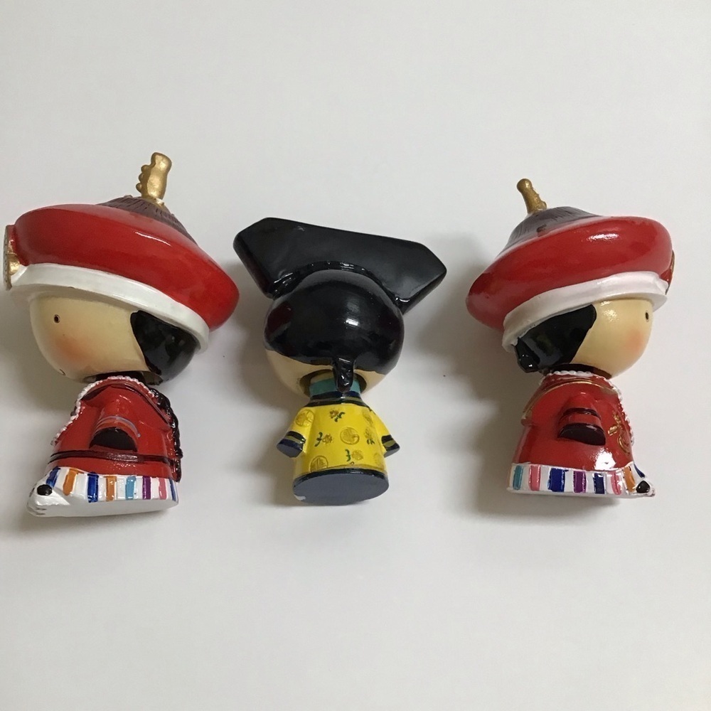 Bobble Head Dolls SET OF 3 Beijing China Palace Museum Gifts Souvenir Resin - Picture 7 of 10
